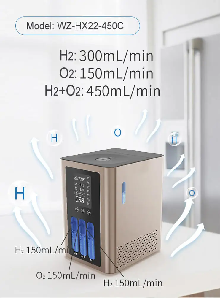 Portable Hydrogen Inhalation Machine with 99.99% Purity and 900ml/min Flow for Medical Grade Therapy