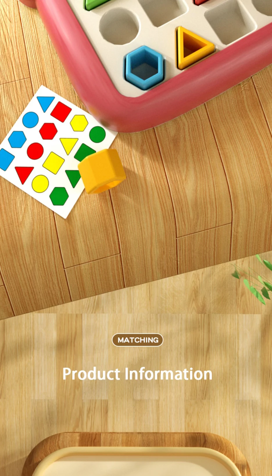 Sl Montessori Sensory Education Shape Puzzle Matching Blocks Board