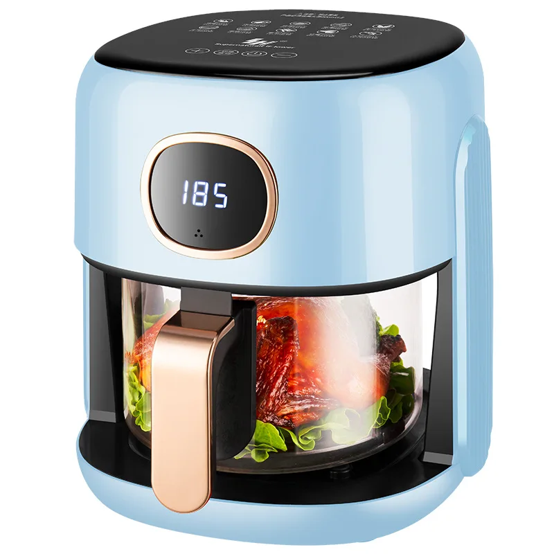 4.5L visible air deep fryer without oil air fryer glass pot air flyer deep fryer no oil for home appliances