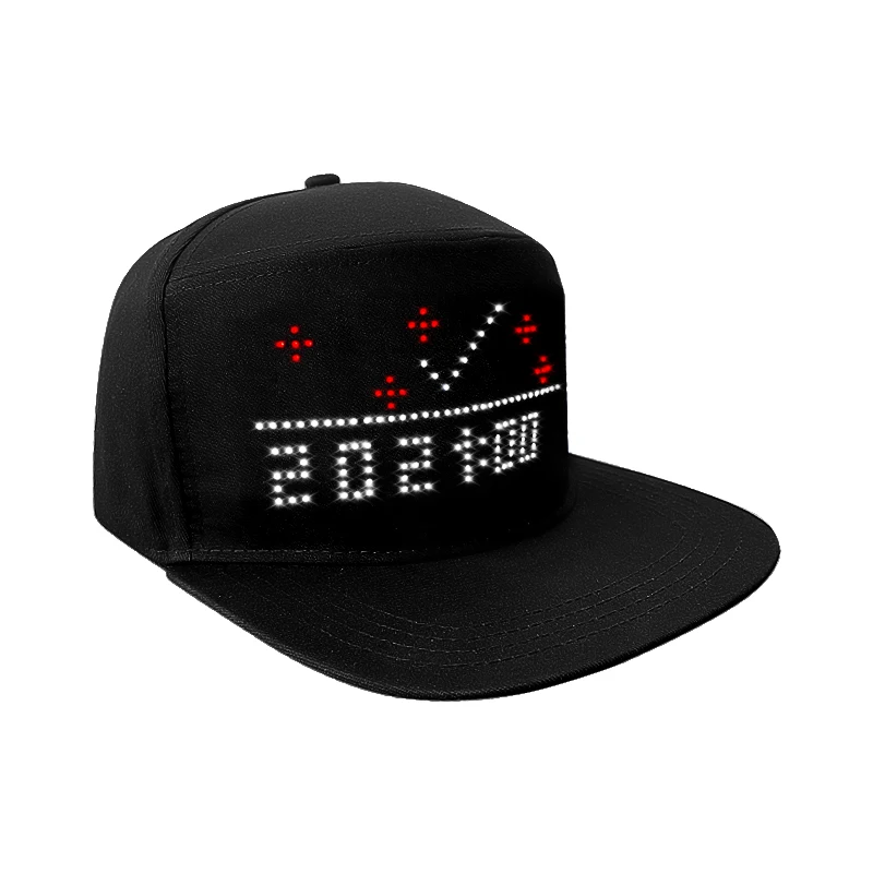 Luminous Hip Hop Hat LED Message Cap Moving Text APP Controlled LED Cap DIY Custom Words Party Hats LED Lighted Caps and Hats