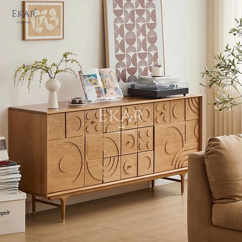 product new design modern living room storage wooden chest of drawers-61