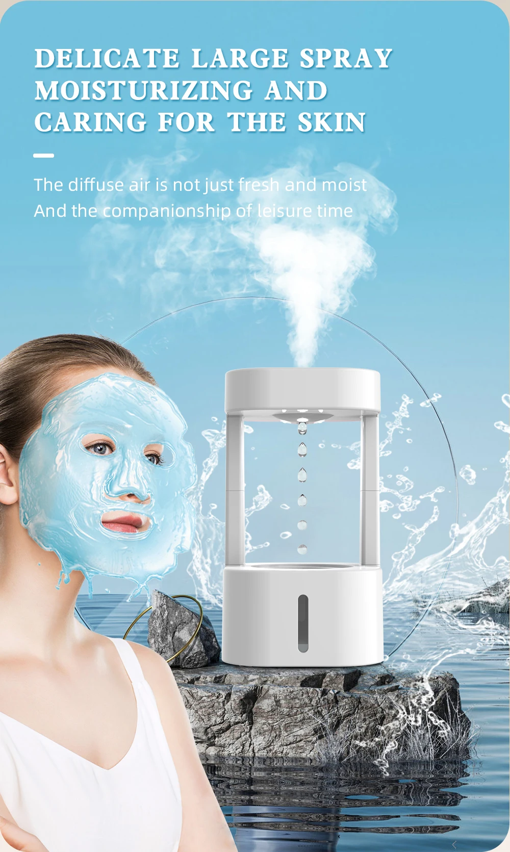 Control Portable H2o Antigravity Humidifier Aroma Essential Oil Anti