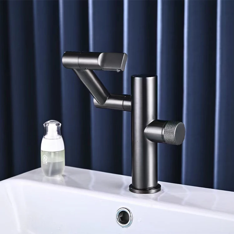 New Style Temperature Display Basin Mixer Tap Waterfall Spout 360 Degree Rotary Sink Faucet Single Handle