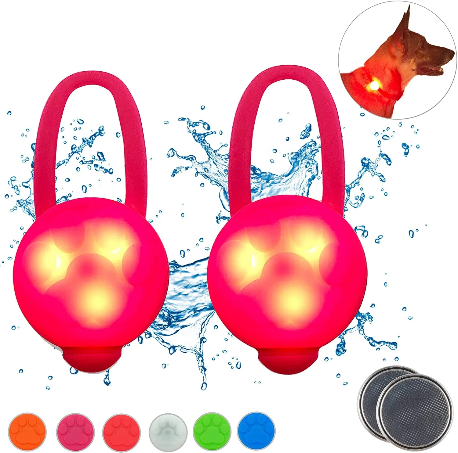 dog collar lights waterproof
