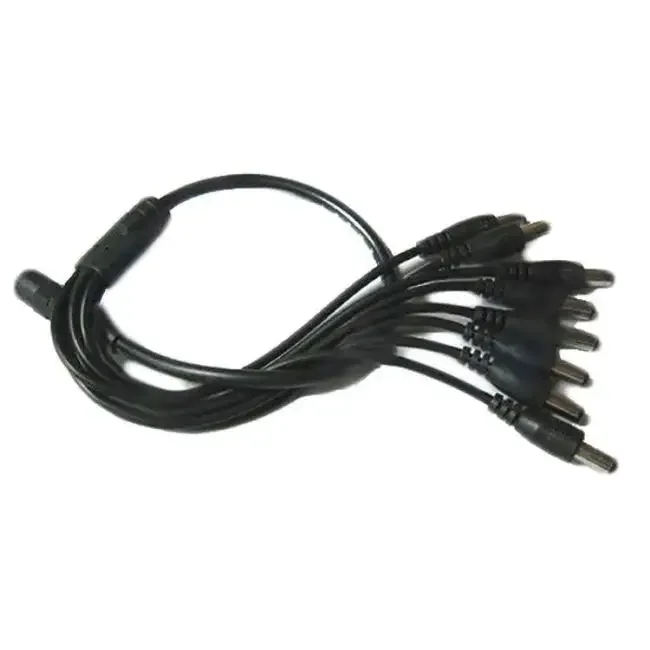 Cavo Splitter Alimentazione DC5521 Y Con Interruttore - Da 1 Femmina A 2 Maschi 5,5x2,1 Mm, 49,1 Cm, Per Telecamere CCTV