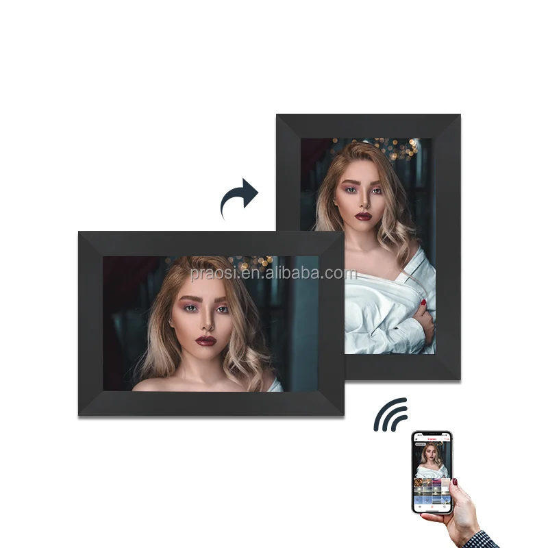 PROS 10 Inch Smart WiFi Cloud Digital Photo Frame IPS Full HD Display Touchscreen 16GB Storage Electronic Photo Video Frame