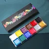 12 colors of oil paints