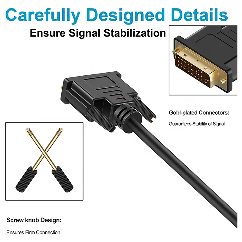 Ddvi Cable 24+1 Pin Dvi To Dvi Cable Long 1m 2m 3m 5m 10m 15m 20m 25m