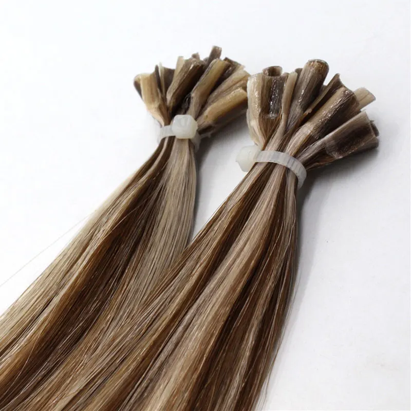 Lanxun Russian Pre Bonded Double Drawn raw u tip keratin bonded human hair extensions manufacture