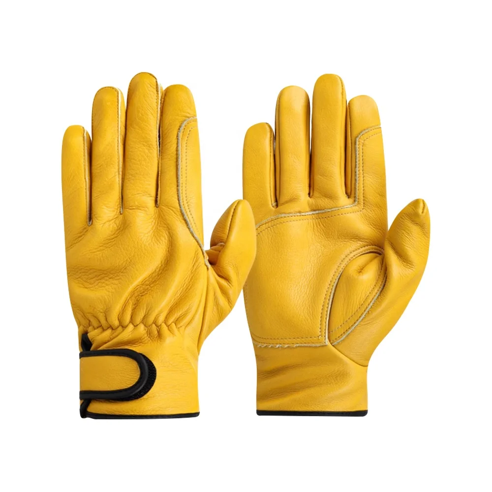 Custom Service High Quality Work Safety Hand Sheepskin Leather Yellow Welding Gloves for General Operation