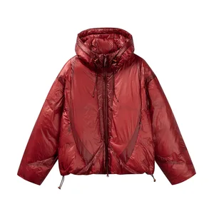 2026 New Women's Short Down Jacket, Fashionable Loose Hooded Thick and Warm Women's Down Coat