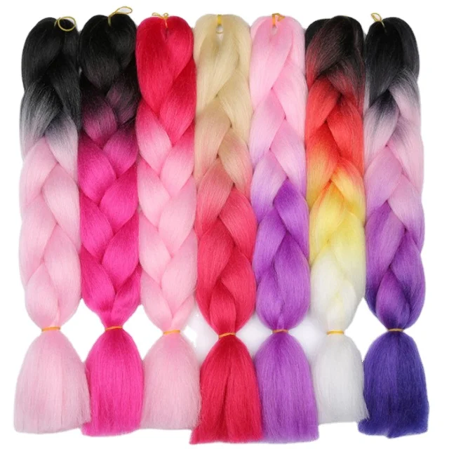 Africa borders Jumbo wig dirty braiding hair monochrome gradients color chemical fiber braid