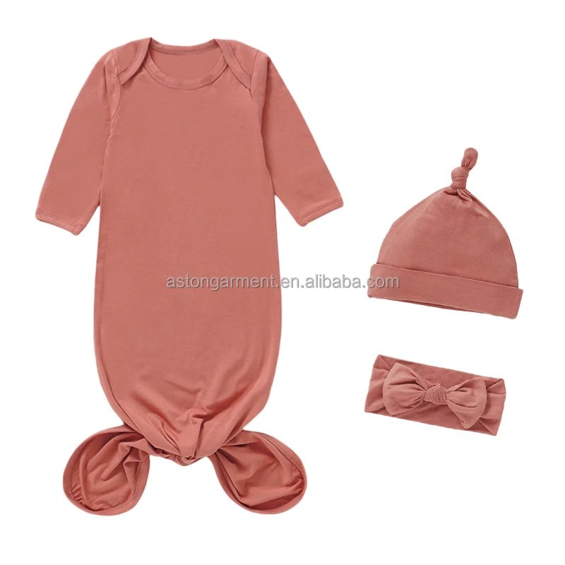 Wholesale Bamboo Fabric Newborn Baby Gift Set Baby Shower Gift Knotted