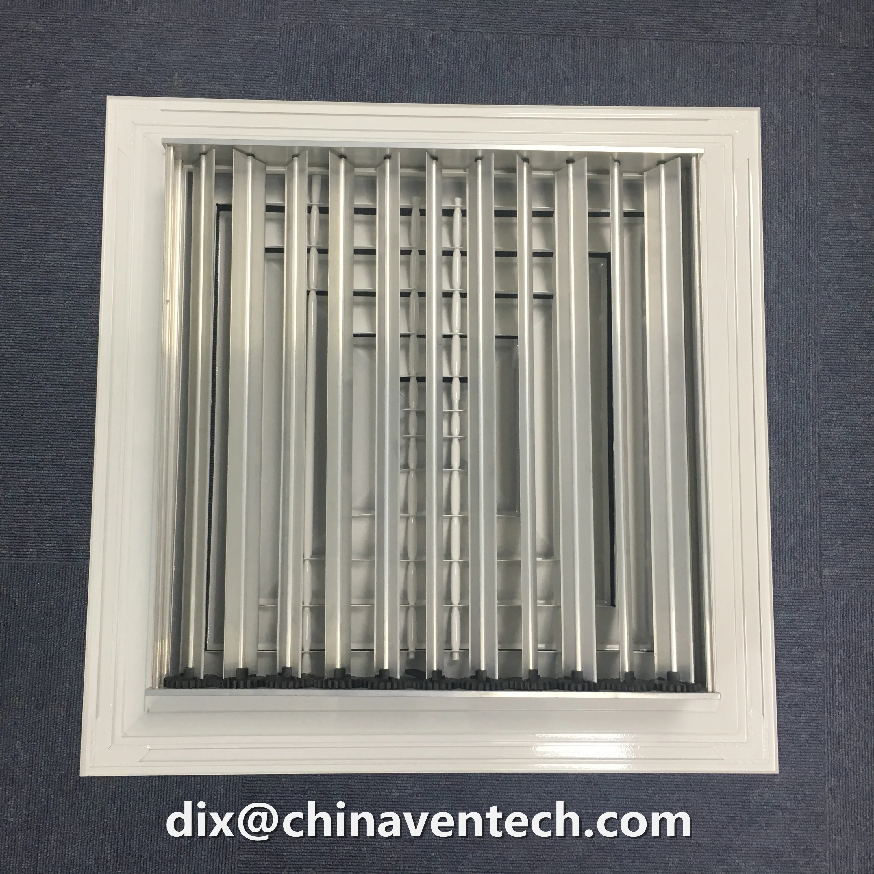 Ventech factory industrial project ventilation louver faced square 4 way directional ceiling diffuser