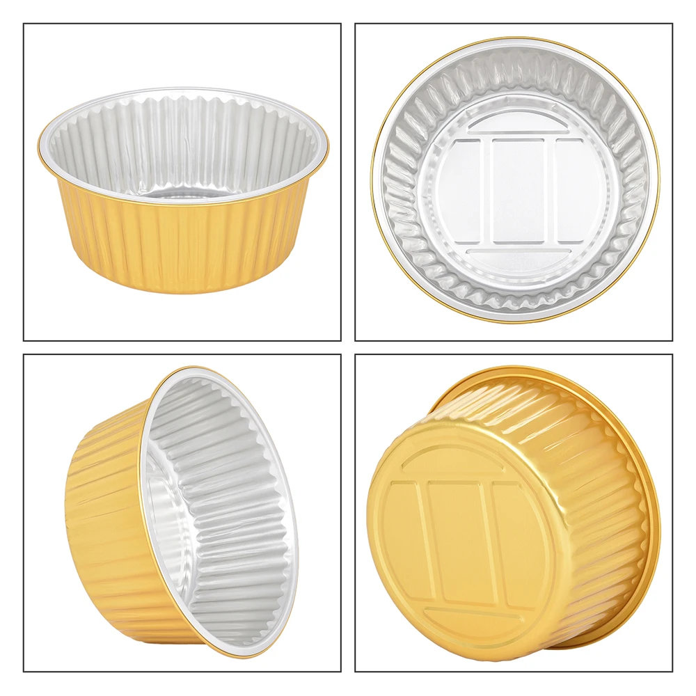 product 98 inch 3500ml heat sealable aluminum pan round container disposable reusable 118oz food grade packing tins foil box-4