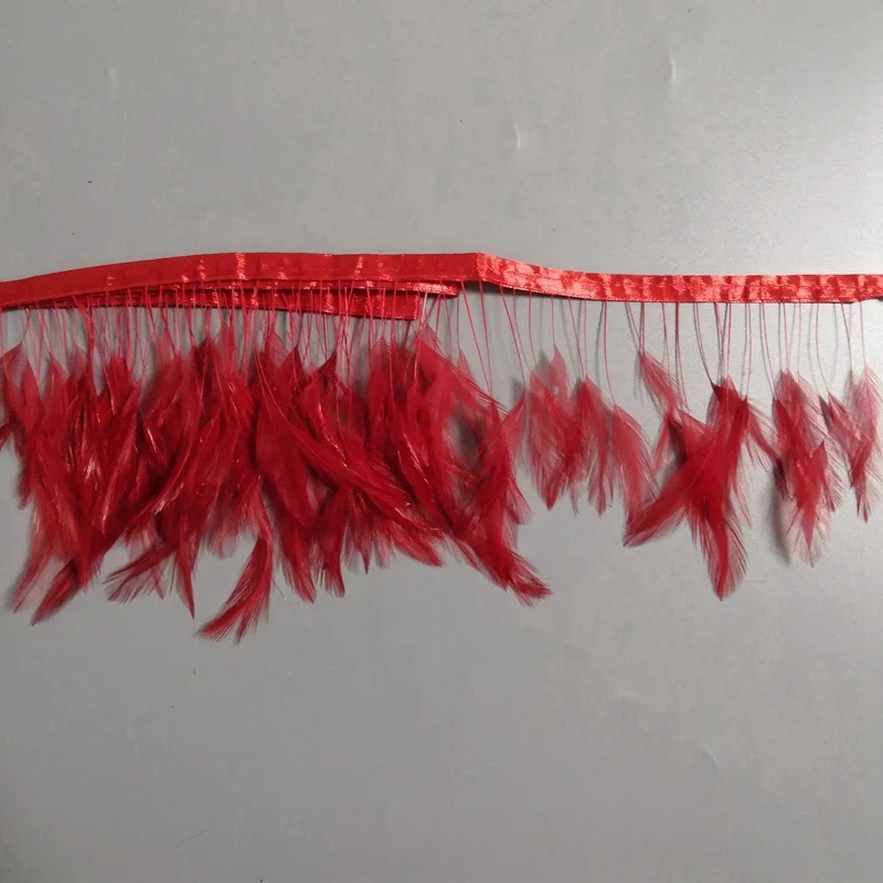 Millinery Feathers F202 Black Rooster Hackle Hen Feather Fringe Trim Fascinator Material Per