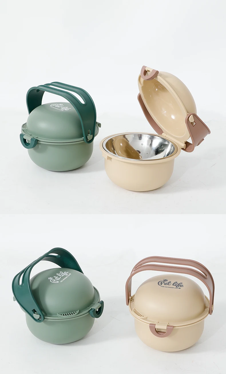 Revolving Pet Outdoor Soaking Bowl for Eating Dog Food Feeding Bowl Portable Tall Multi-purpose Foldable Serving Bowl supplier