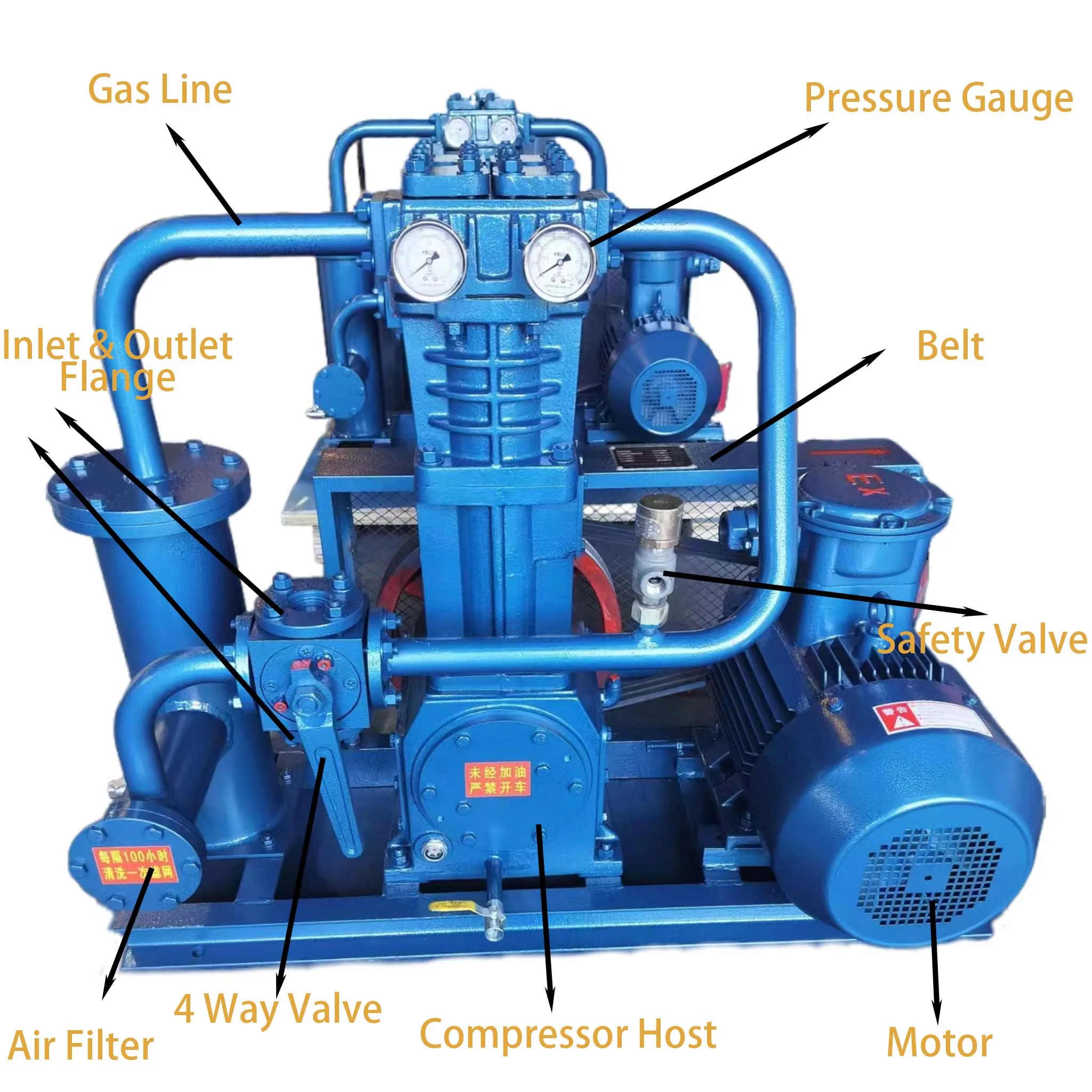 LPG Compressor Gas Compressor Petroleum Gas Air-cooling Piston Compressor