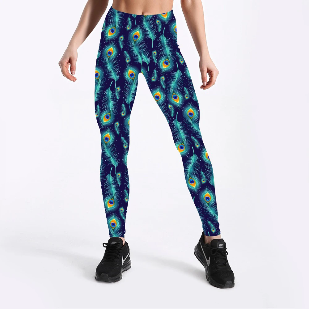 Small Moq Peacock Feather Leggings 