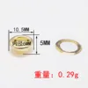 Round-edged eyelet gold 6mm