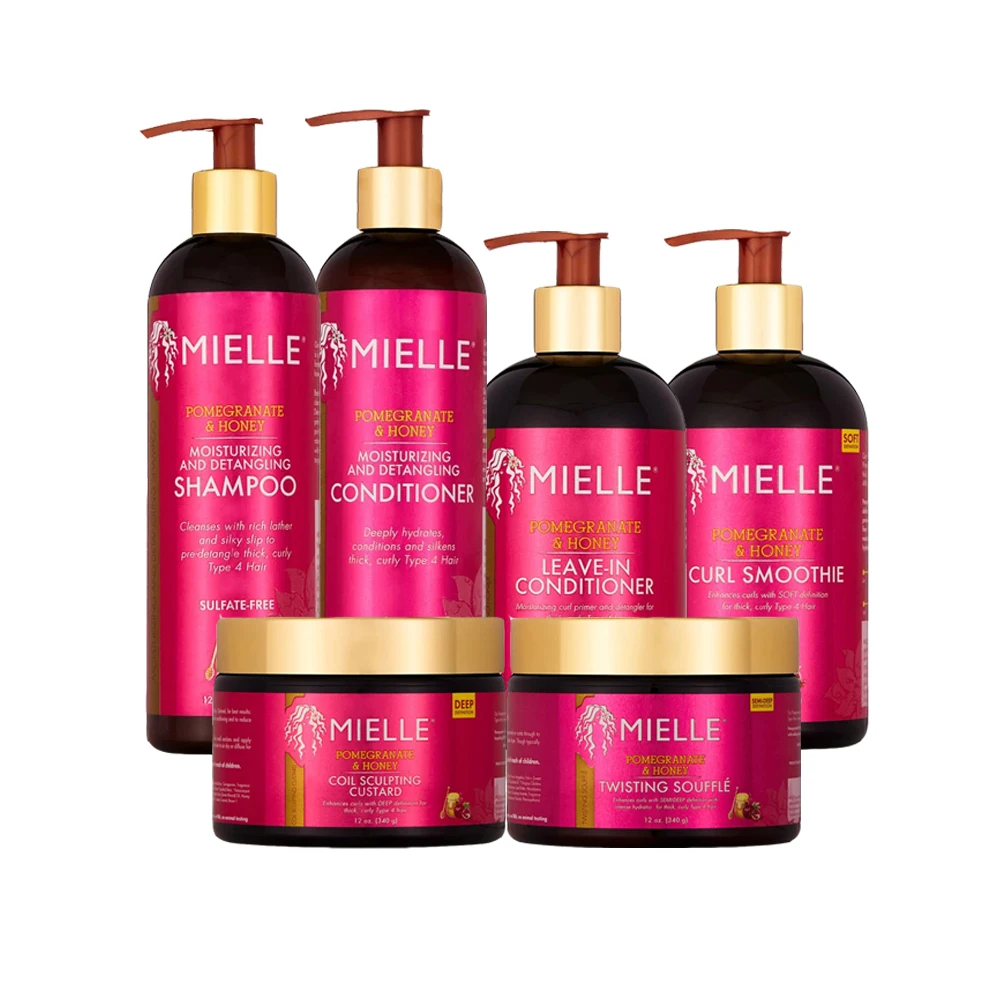 MIELLE Pomegranate & Honey Curly Hair Care Products 6PCS BUNDLE SET-BRAND  NEW!