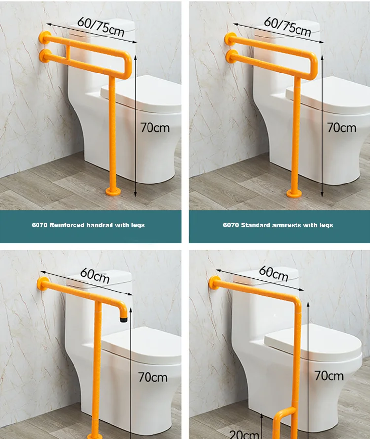 U Shaped Handicap Grab Bars Toilet Disabled Handrails Safety Grab Bar