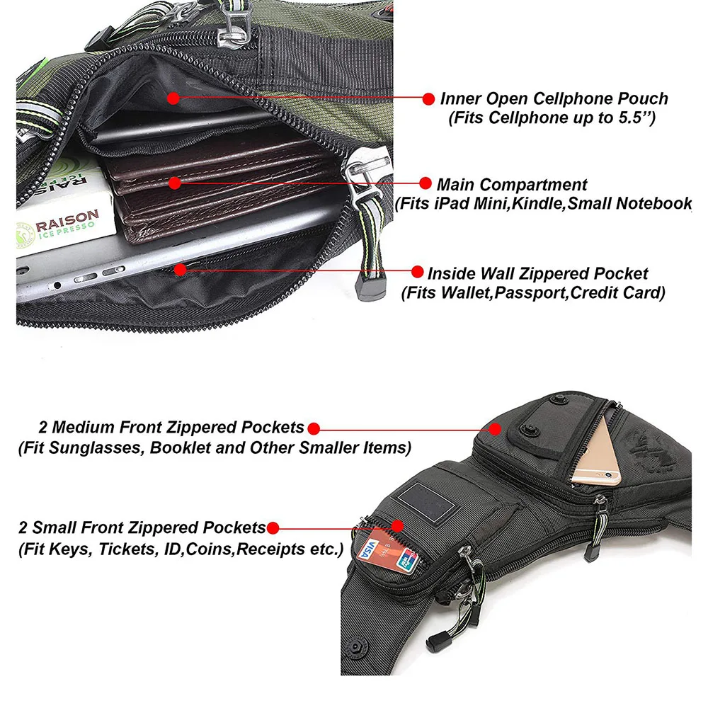 FREE SAMPLE Nicgid Sling Bag Chest Shoulder Backpack Fanny Pack Crossbody Bags for Men