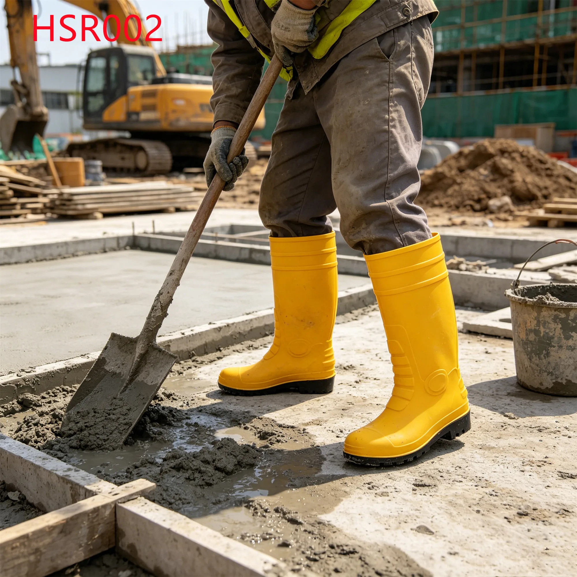 LXG,livestock Farm Work Fully Waterproof Yellow PVC Gumboots Foot protection Wearable Rubber Boots Popular in Nigeria HSR002