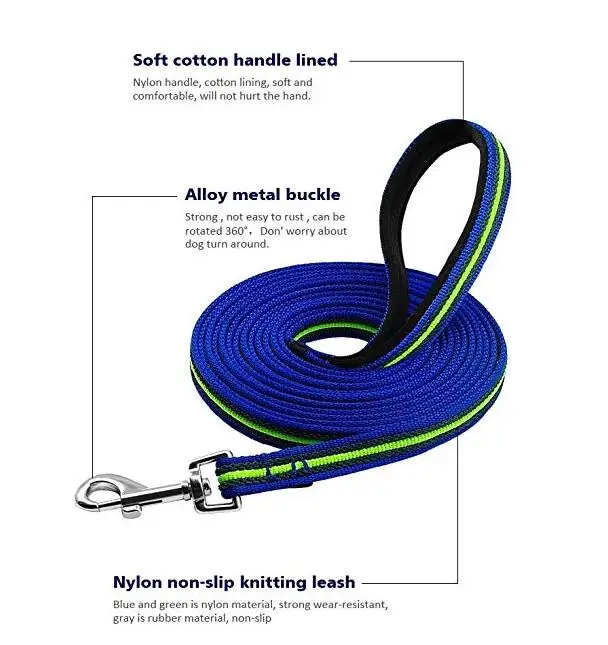 Pet  Lead Leash for Dogs Cats Nylon Walk Dog Selected Size 3m/5m/10m / 15m Outdoor Security Training Dog Harness