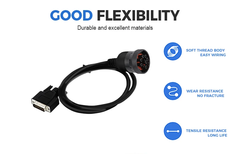 product custom cables j1939 9 pin female to d sub db15p connector harness-5