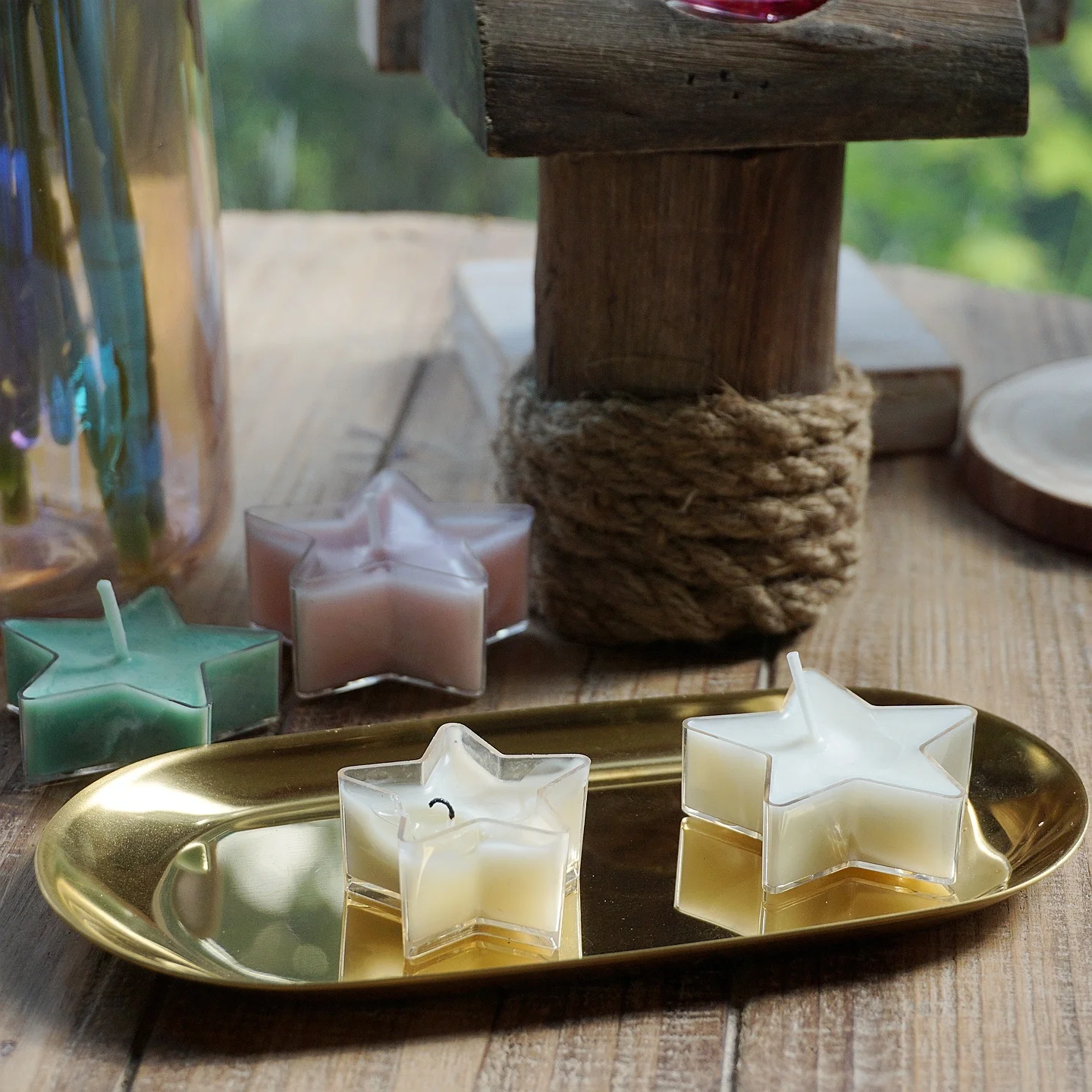 Romadedi Photophore Bougeoir Verre Pied Lot De 12 Transparent Supports