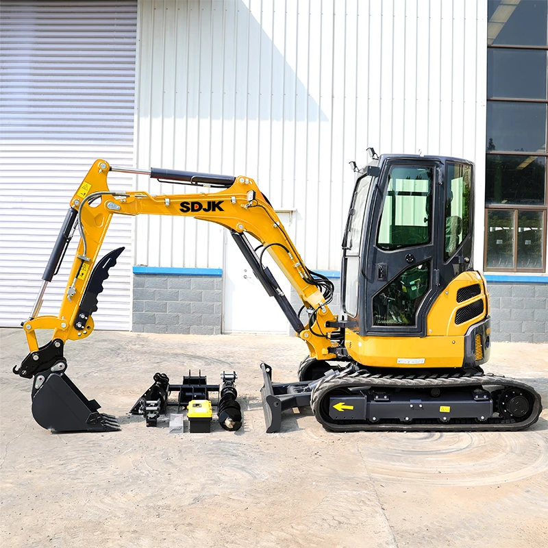 Free Shipping SDJK Mini Excavator 1 Ton 2 Ton 3.5 Ton Hydraulic New Crawler Digger MiniBagger Farm Used Mini Small Excavators