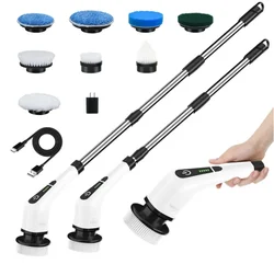 Беспроводная электрическая вращающаяся щетка 7 в 1 новинка 2022 ручная для чистки со сменными