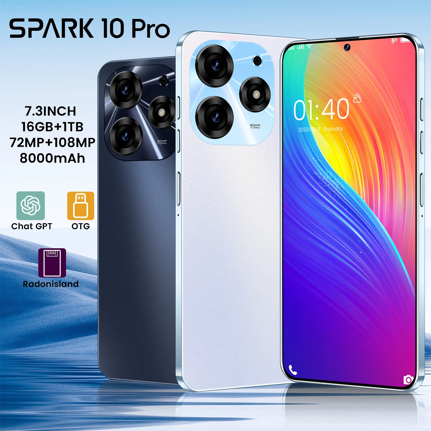Camera Tecno Mobile Spark 10 Fingerprint Mobile Phone Display Mobile Phone