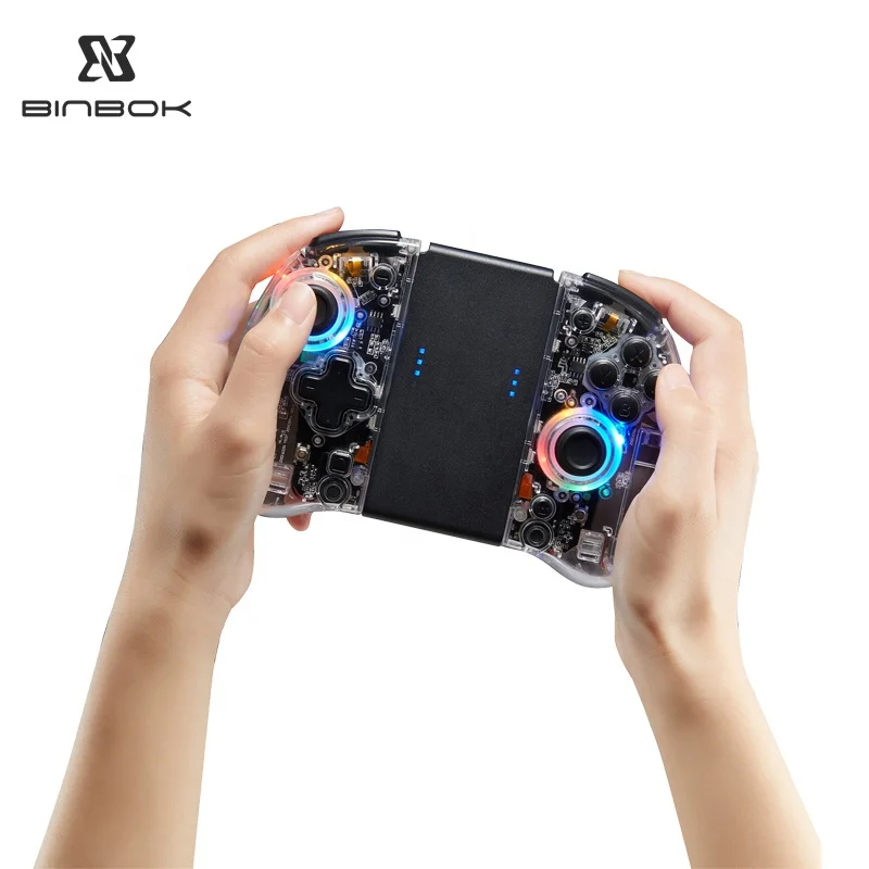 BINBOK New Transparent Left Right BT Wireless Handle Joystick Gamepad for Nintendo Switch Controller Game Accessories