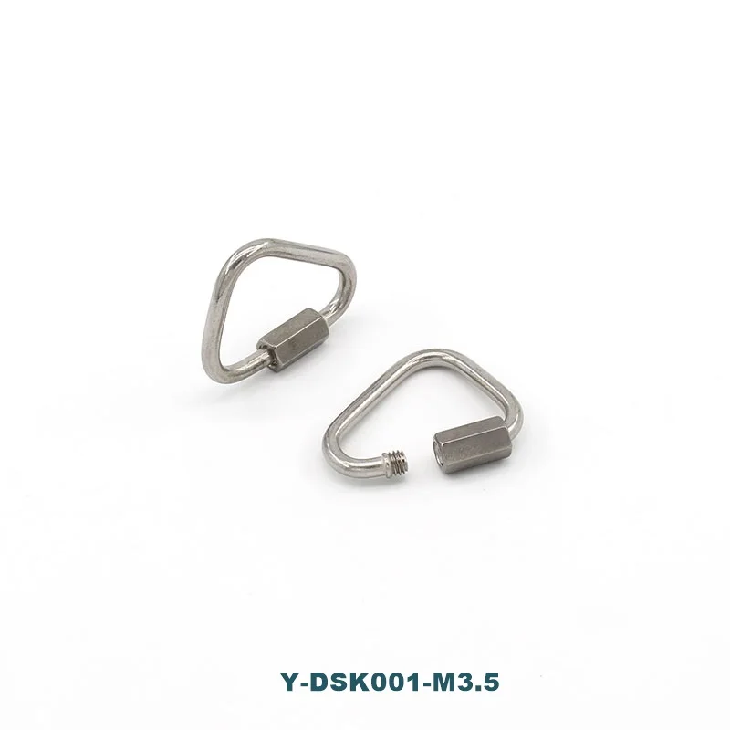 Высокое качество M3.5 Винт ворота Мини треугольный замок 304 из нержавеющей стали Проволочный Трос оснастки