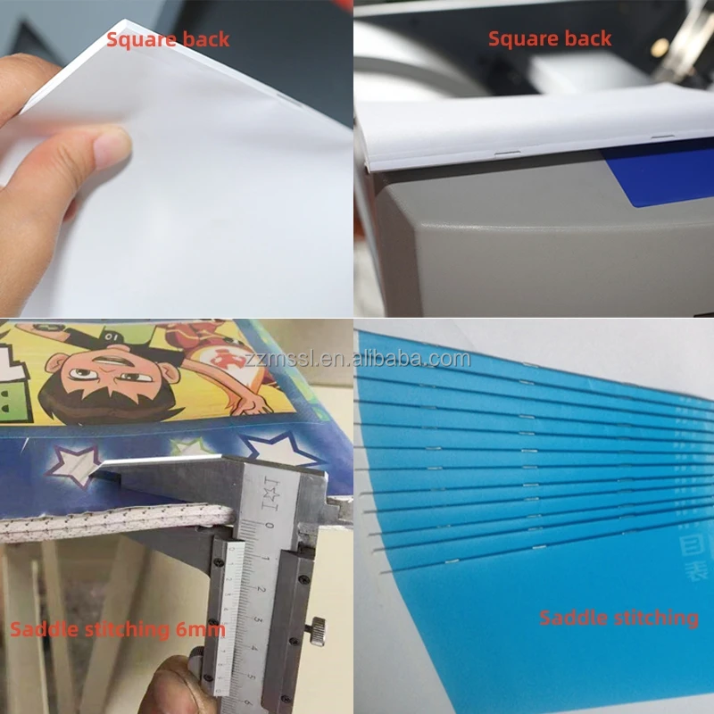 Square Back Notebook Saddle Stitching Exercise Book Making Machine Binding Machine Price for Square Back