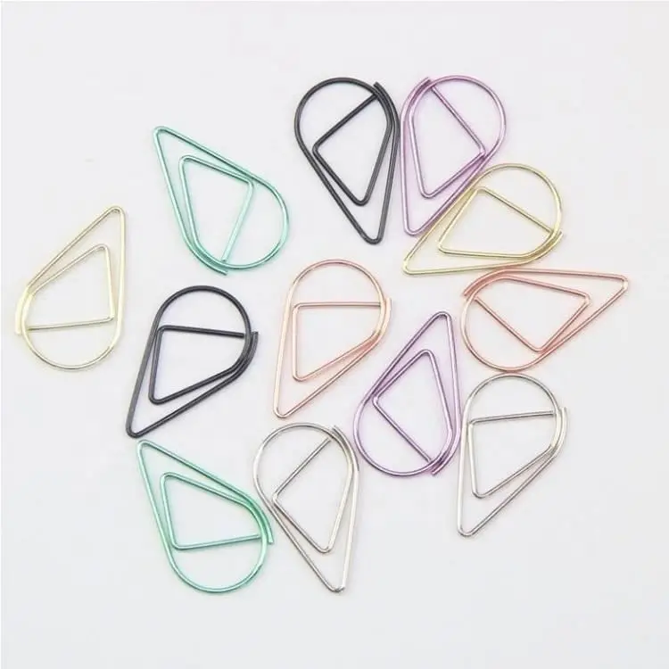Лидер продаж, Симпатичные креативные разноцветные офисные и школьные металлические зажимы для бумаги, закладки