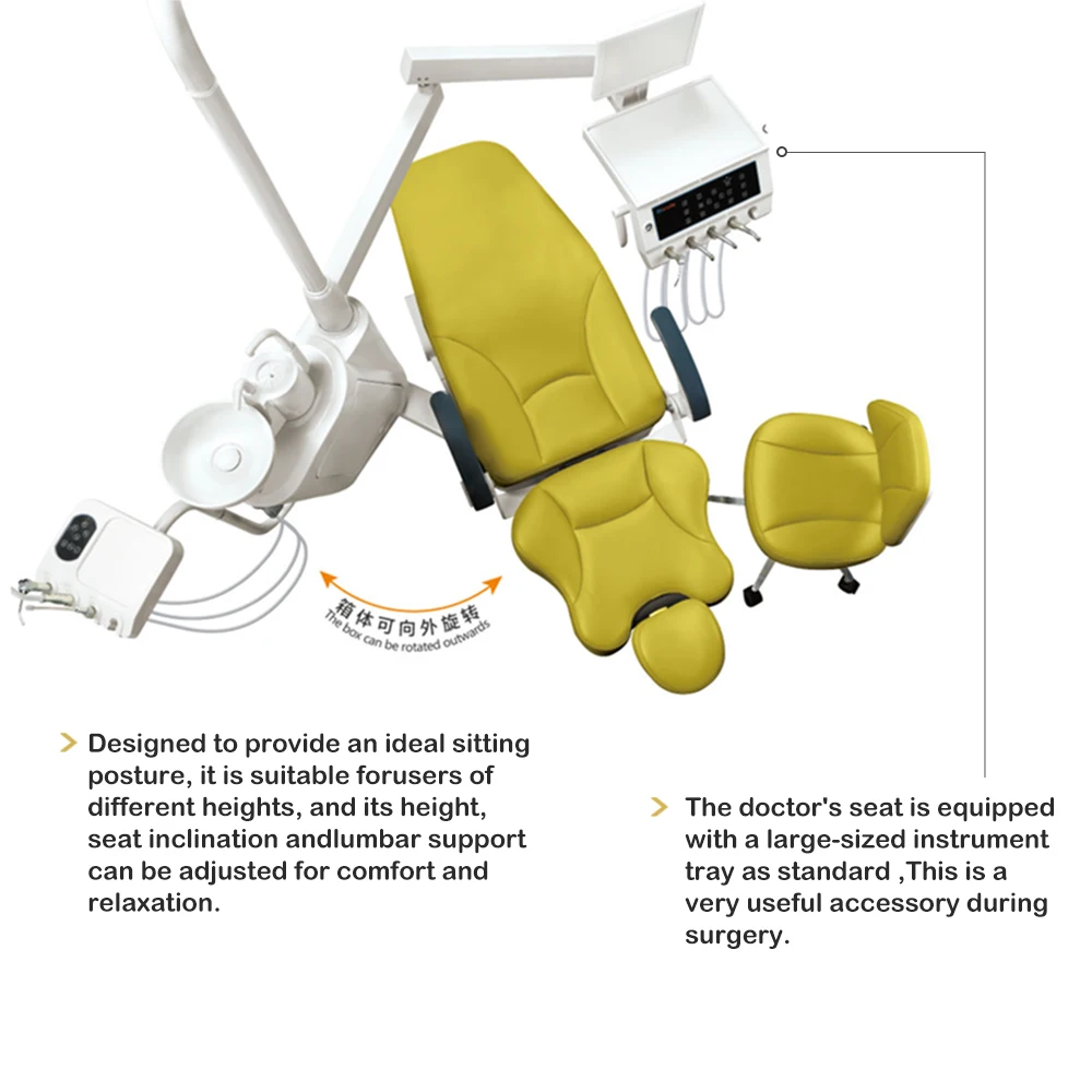 Dental Chair Full Set Dental Unit With Led Lamp Air Compressor Dental ...