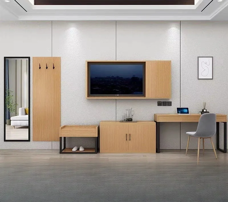 Hot Selling Hotel Furniture Simple Design Modern Home Hotel Bedroom Wooden Table Sets