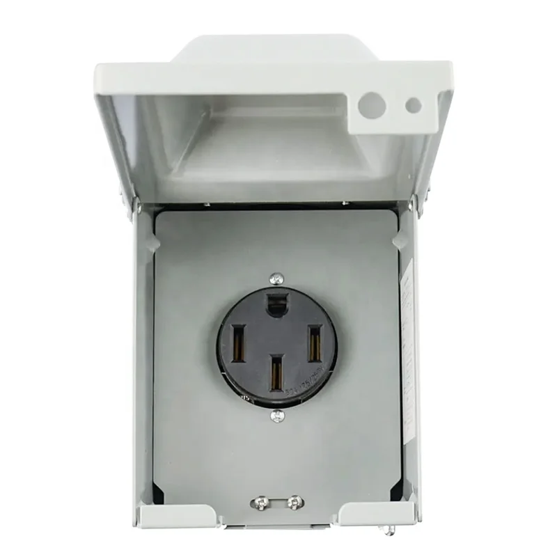 50a Nema 14-50r Outlet Box Rv Power Receptacle Panel Outlet Box 50amp ...