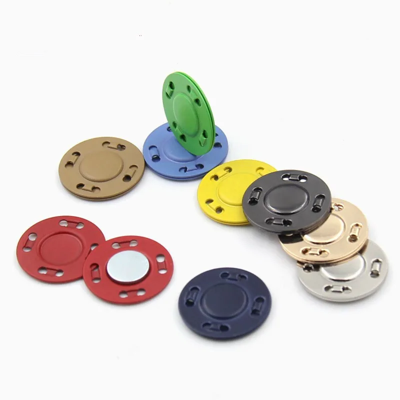 Custom Slim Hidden Invisible Snap Buttons Metal and Plastic Colored Magnetic Snaps for Bags and Purse Magically Painted