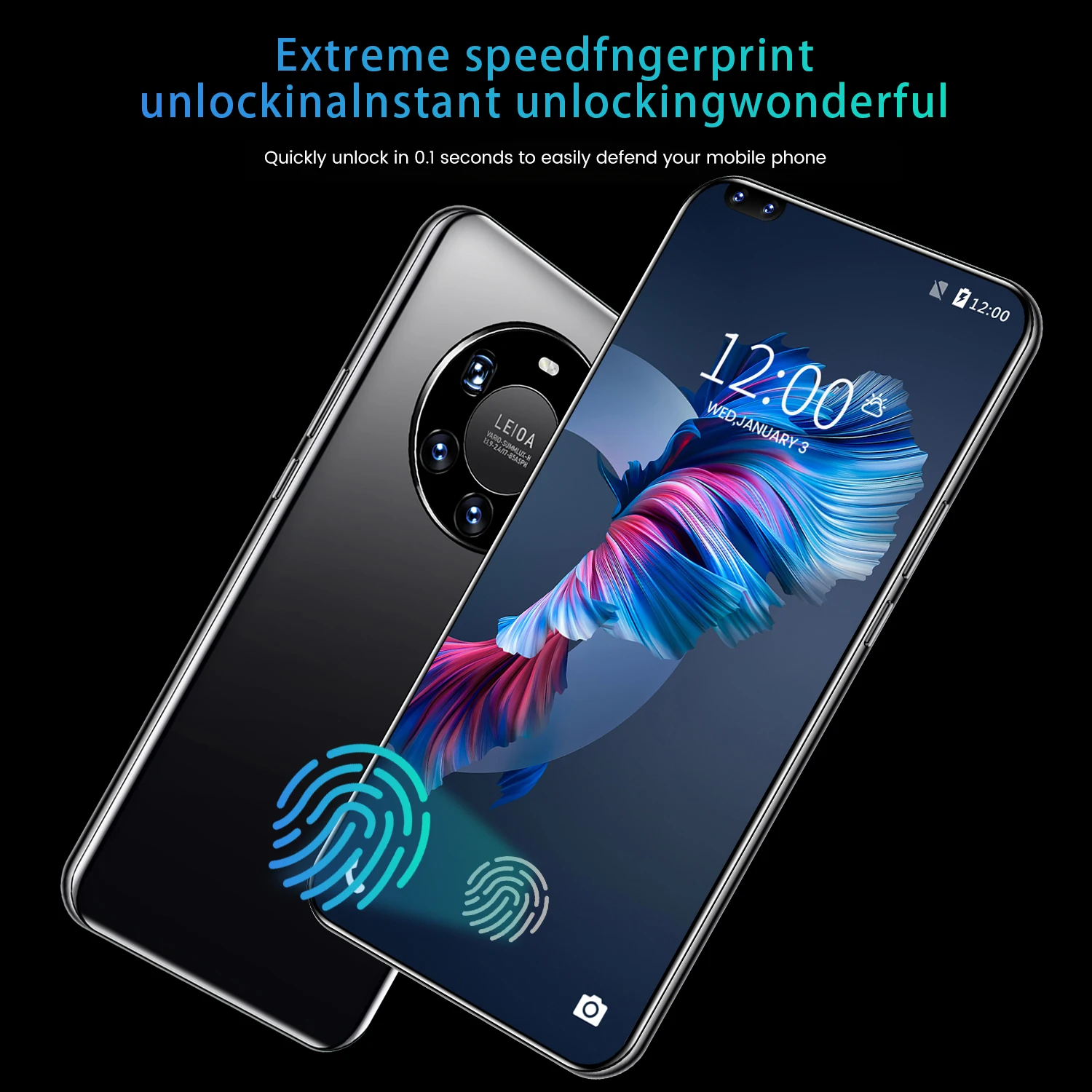 Hot Selling Mate 40 Pro+ 12GB+512GB 7.3 Inch full Display Android 10.0 Mobile Cell Smart phone