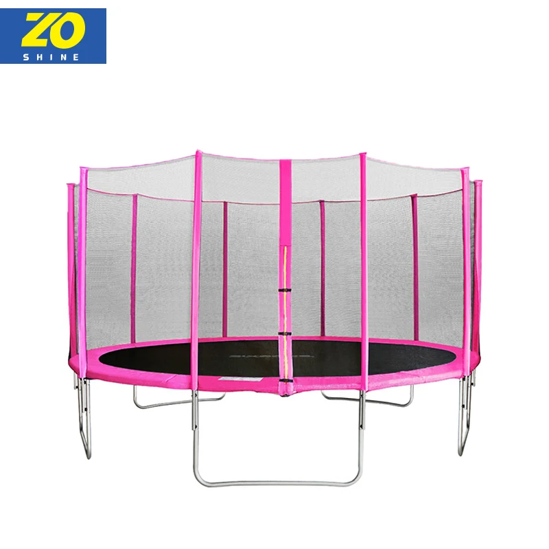 Cheap Customized  Wholesale 6ft 8ft 10ft 12ft 14ft 15ft 16ft Big Garden Round Outdoor Trampoline With Enclosure Safety Net