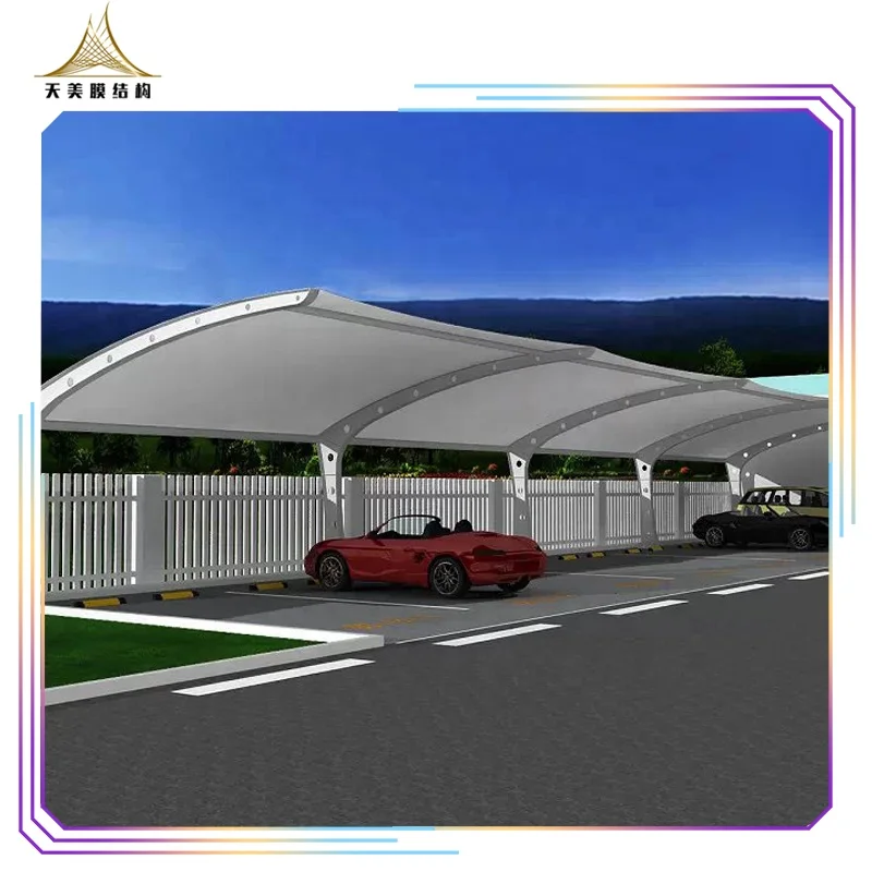 Membrane Structure Car Shed Car Shed Parking Shed Steel Structure ...