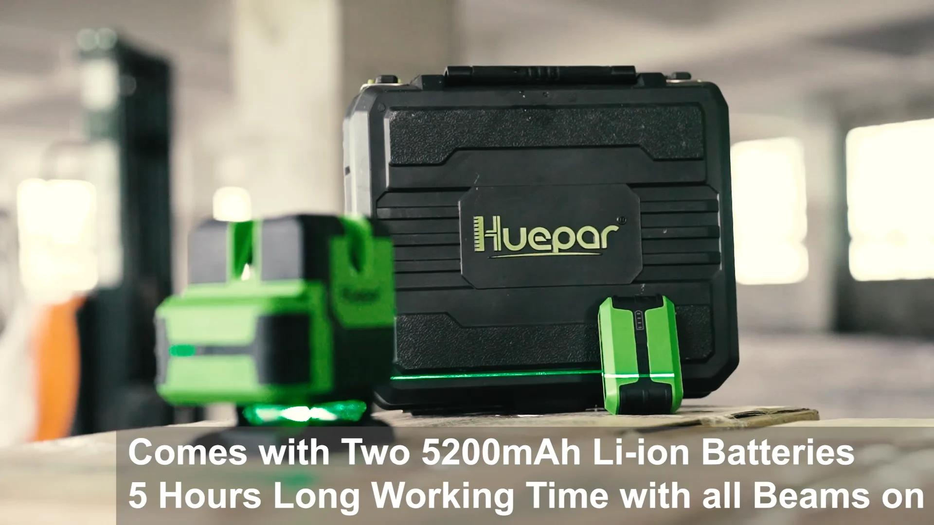 Huepar rotary laser level green Cross Line Laser Self Leveling 903CG 45m  147ft