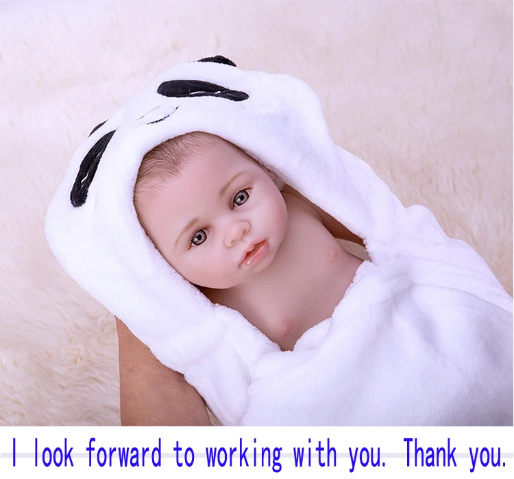 Прекрасная игрушка реалистичные 21 дюймов полный корпус силиконовая Возрожденный ребёнок бледный кукла 44 см куклы новорожденных