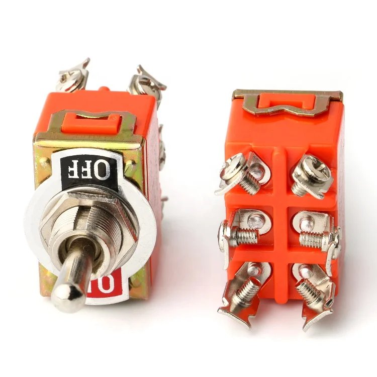 15a 250v Ac 2 Pin Toggle Switch 2 Position Spdt On Off 2 Way E-ten 1021 ...