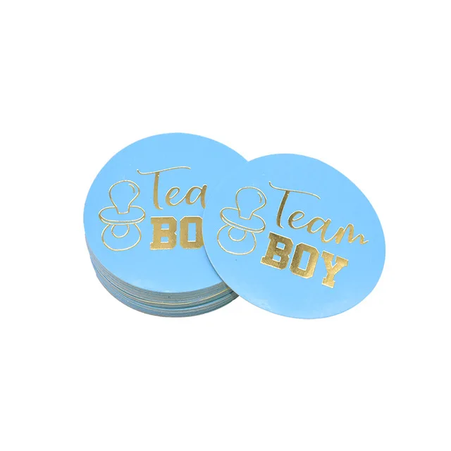 24pcs Team Boy Team Girl Stickers Boy or Girl Sticker for Gender Reveal Party