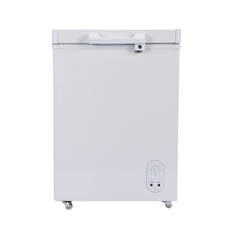 110L Solar Deep Chest Freezer Fish White Customized Folding Door Solar Freezer